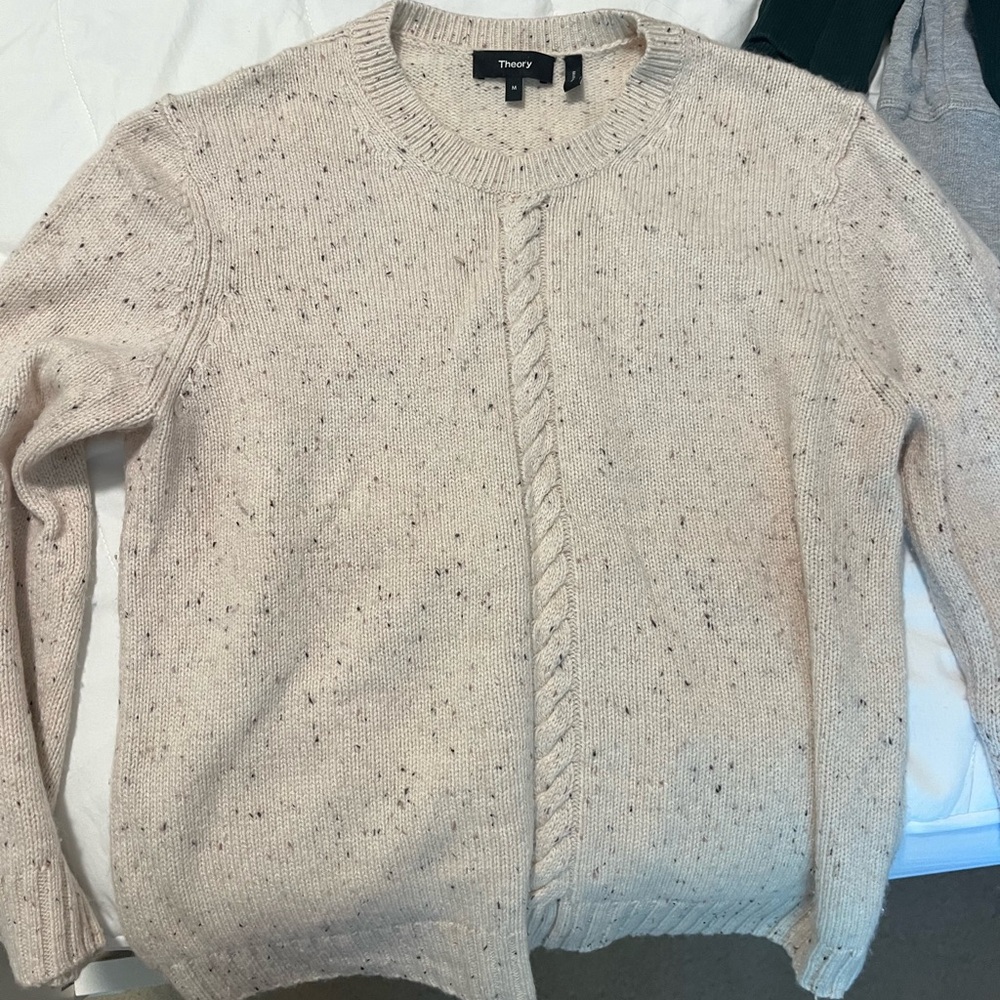 Theory Beige Knit Sweater